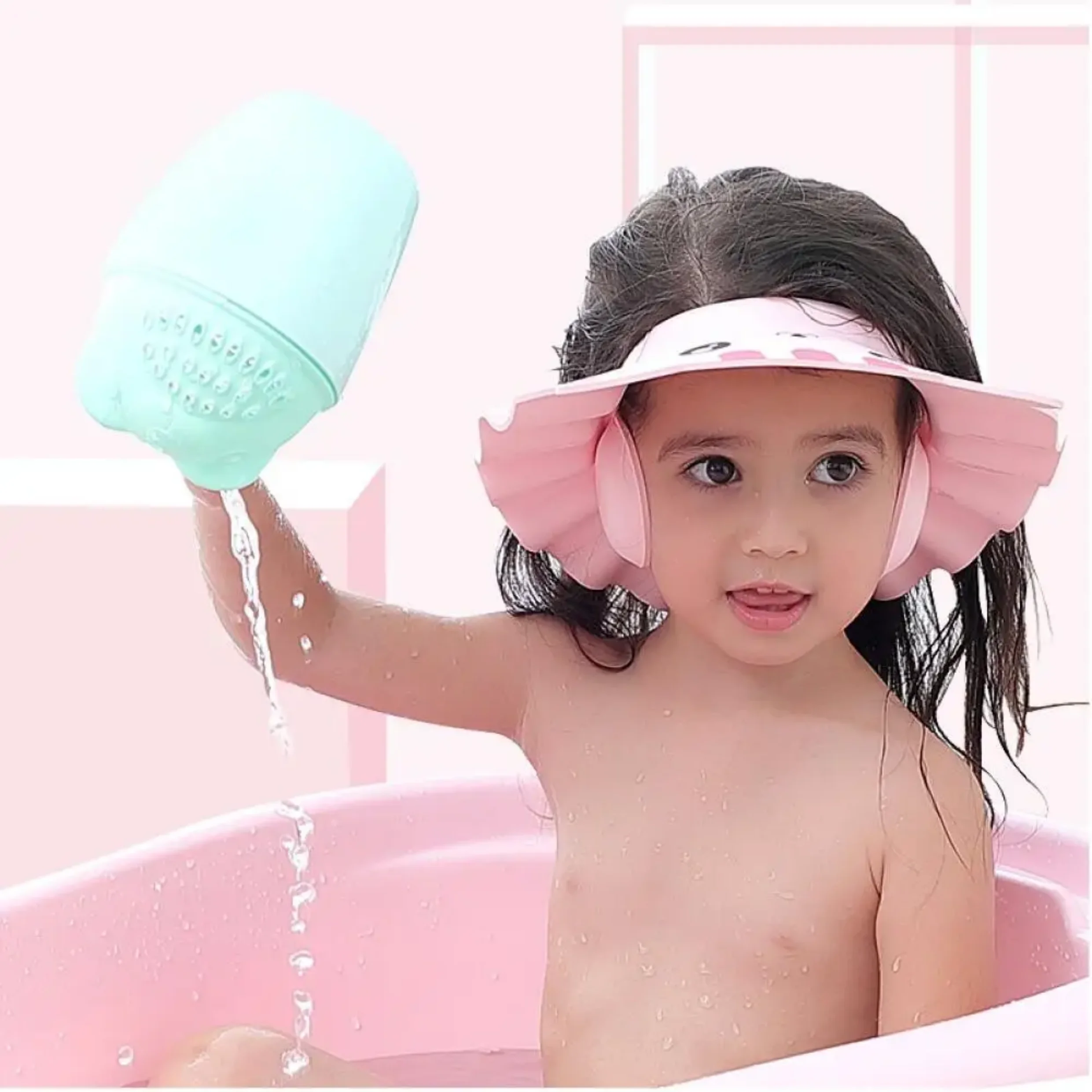 Baby shampoo and ear protection shower cap, soft material to protect ears, children's cute kitten shower cap, adjustable size
Baby shampoo and ear protection shower cap, soft material to protect ears, children's cute kitten shower cap, adjustable size