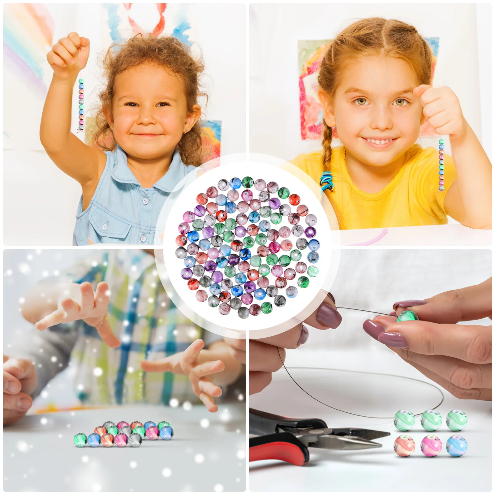 100pcs 8Mm Resin Loose Beads For Diy Jewelry Making Craft Kit Kids Bracelet Pendant Decoration Christmas Party School Accessory
100pcs 8Mm Resin Loose Beads For Diy Jewelry Making Craft Kit Kids Bracelet Pendant Decoration Christmas Party School Accessory