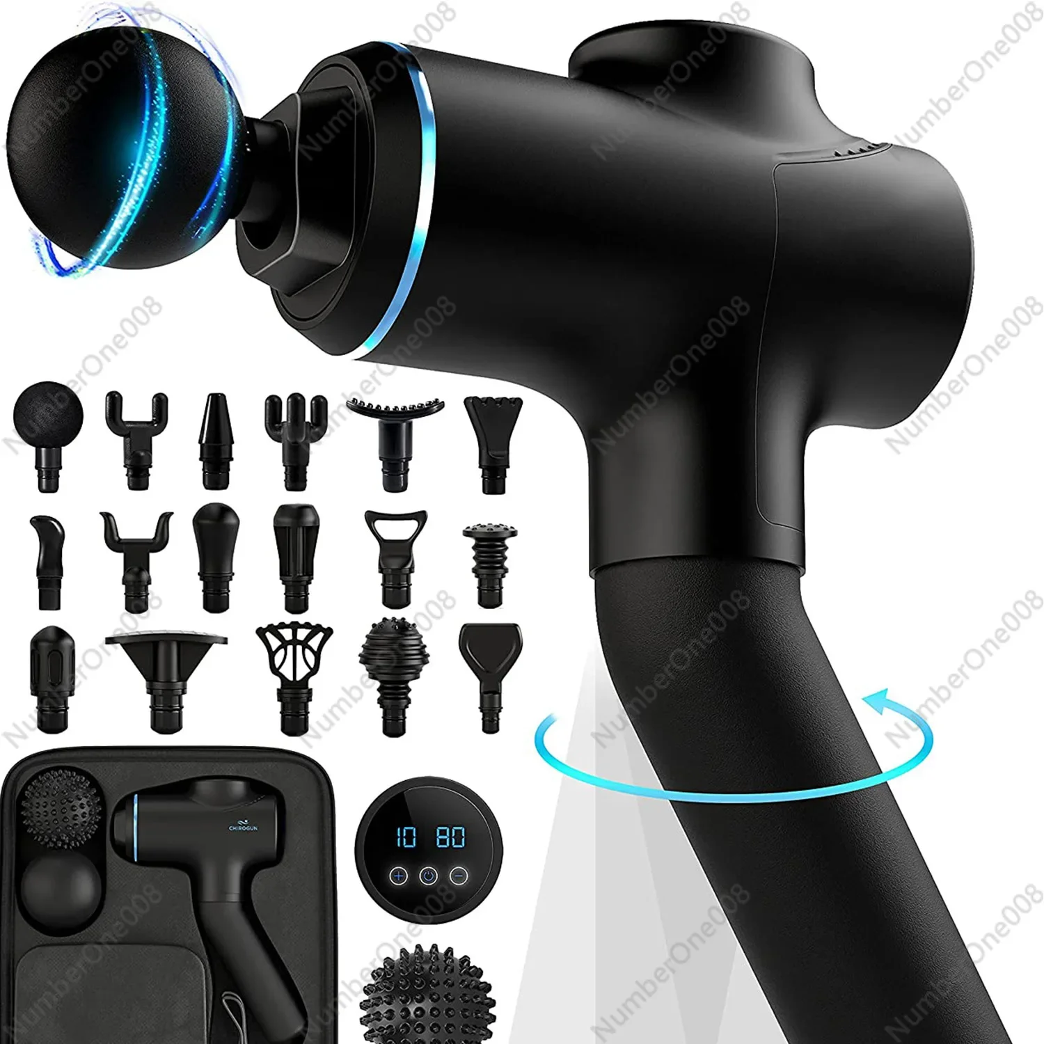 Rotatable 180 degree fascia gun professional grade fitness heating massager electric
Rotatable 180 degree fascia gun professional grade fitness heating massager electric