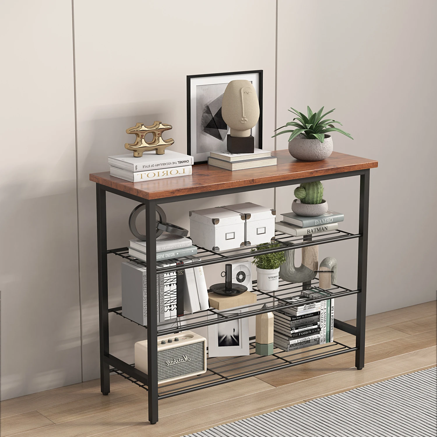 DN 4-Tier Metal Shoe Rack, Modern Multifunctional Shoe Storage Shelf with MDF Top Board, 1 pc per carton
DN 4-Tier Metal Shoe Rack, Modern Multifunctional Shoe Storage Shelf with MDF Top Board, 1 pc per carton