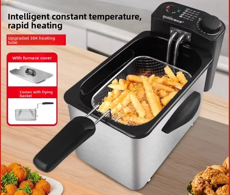 Компактная электрическая фритюрница, масляная плита для чипсов, курицы и закусок дома или бизнеса
Компактная электрическая фритюрница, масляная плита для чипсов, курицы и закусок дома или бизнеса