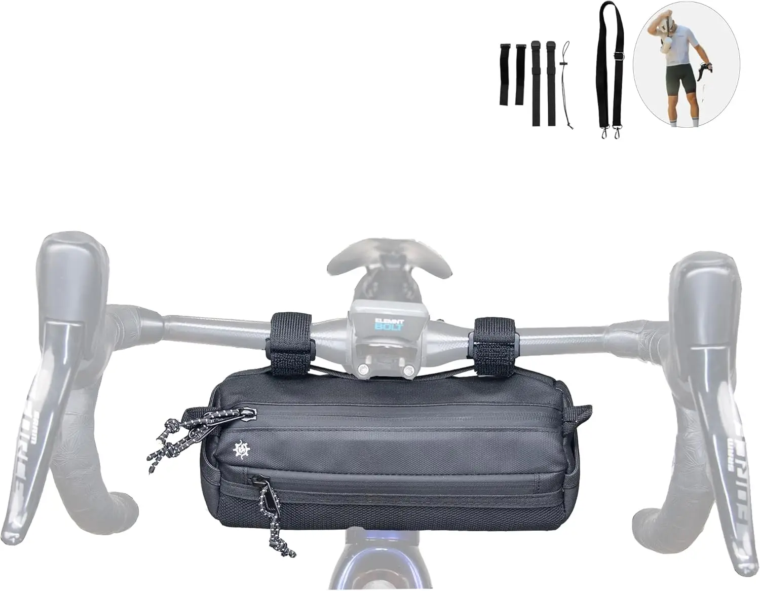 Сумка на руль велосипеда — прочная, средняя, черная — двойные эластичные ремни и зажимы
Сумка на руль велосипеда — прочная, средняя, черная — двойные эластичные ремни и зажимы