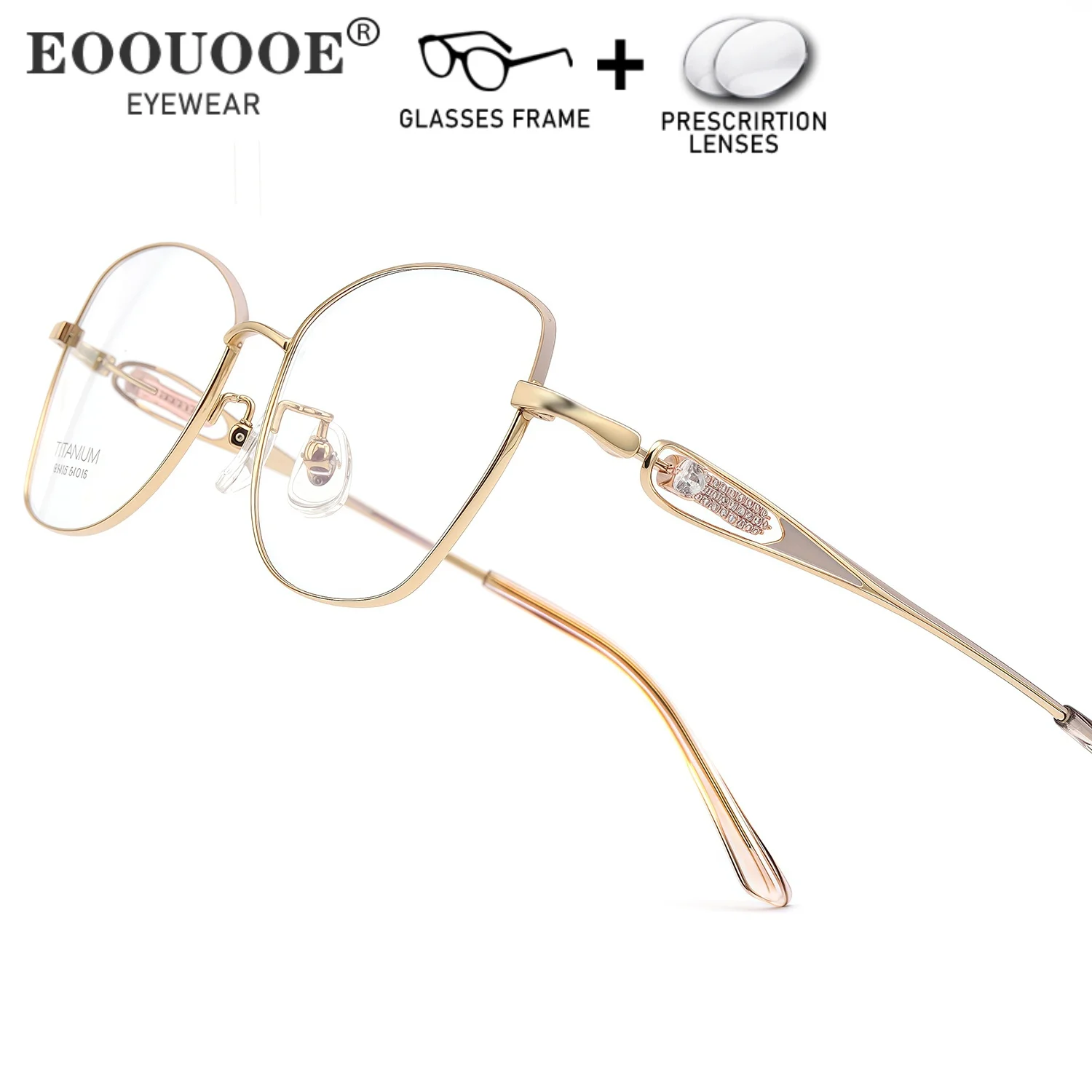 Luxury Diamond Design Women Titanium Optical Glasses Prescription Myopia Hyperopia Progressive Lenses Eyewear reading glasses
Luxury Diamond Design Women Titanium Optical Glasses Prescription Myopia Hyperopia Progressive Lenses Eyewear reading glasses