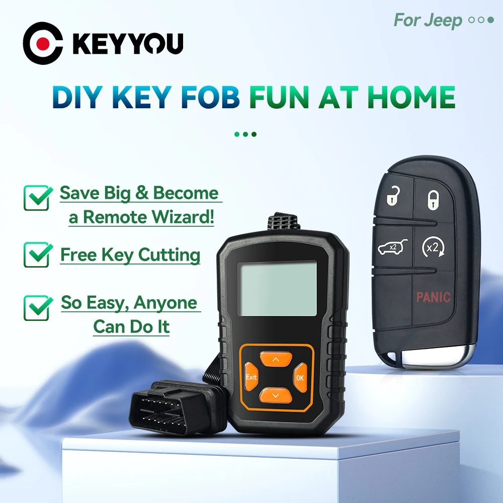 KEYYOU удаленный ключ и инструмент программатора OBD для Jeep Grand Cherokee Dodge Journey Charger Chrysler 300 M3N 40821302 433 МГц PCF7945A
KEYYOU удаленный ключ и инструмент программатора OBD для Jeep Grand Cherokee Dodge Journey Charger Chrysler 300 M3N 40821302 433 МГц PCF7945A