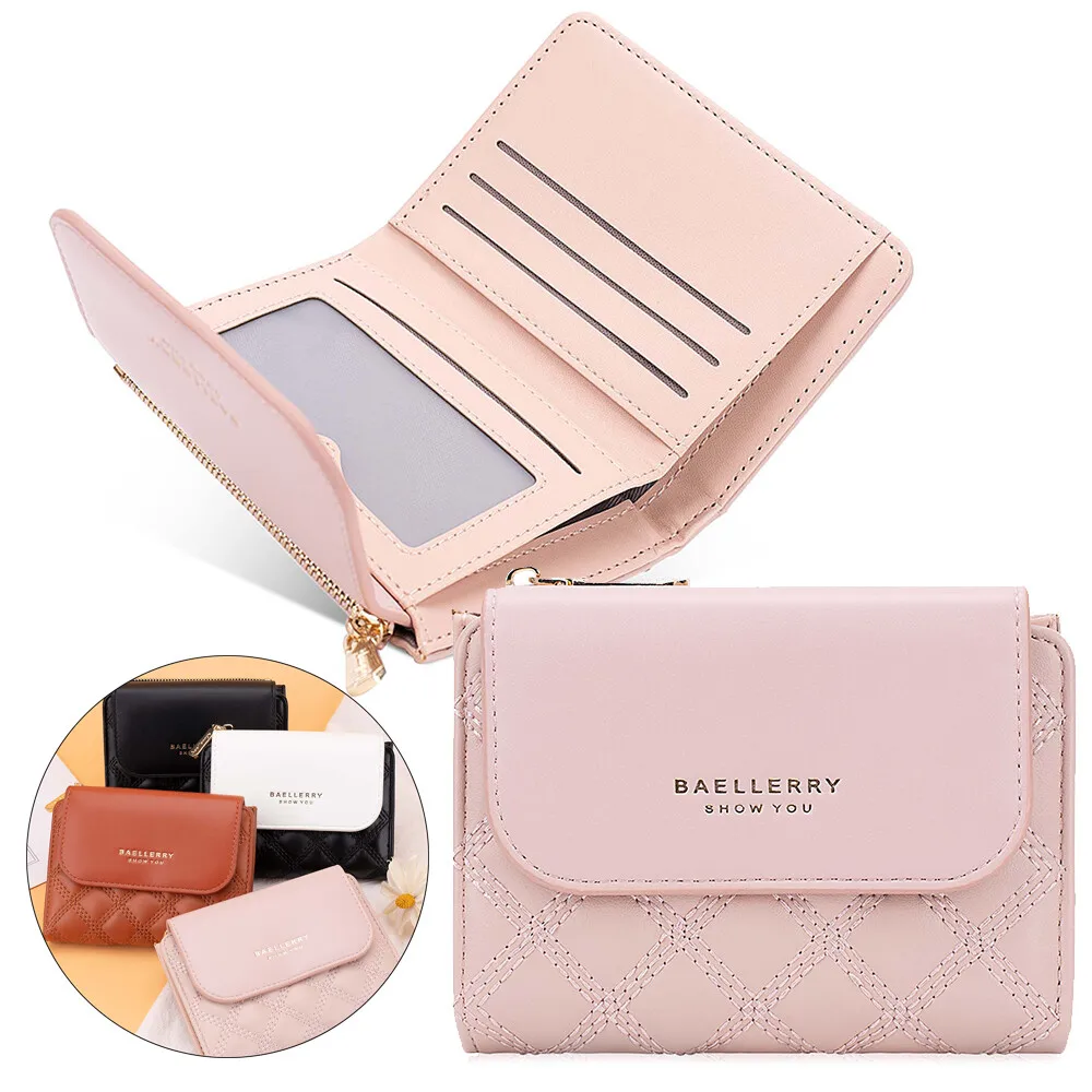 Fashion Women's Wallets Leather Trifold Short Credit Card Holder Purse with Zipper Coin Pocket Photo Girls Cute Pink Wallet
Fashion Women's Wallets Leather Trifold Short Credit Card Holder Purse with Zipper Coin Pocket Photo Girls Cute Pink Wallet