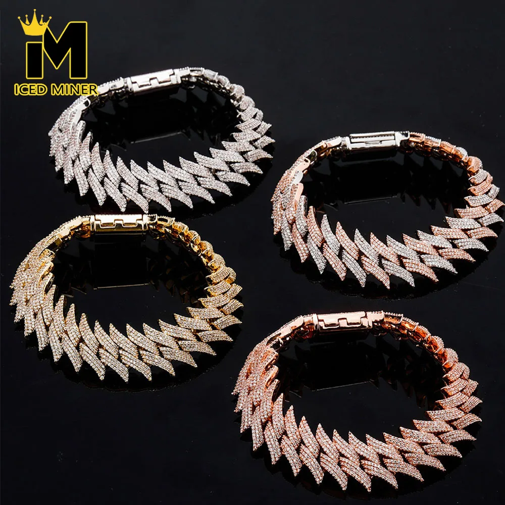 Icedminer 20mm Thorns Chain Iced Out Link Chain Bracelets for Men Women Brass Bling Zircon Hip Hop Jewelry Free Shipping
Icedminer 20mm Thorns Chain Iced Out Link Chain Bracelets for Men Women Brass Bling Zircon Hip Hop Jewelry Free Shipping