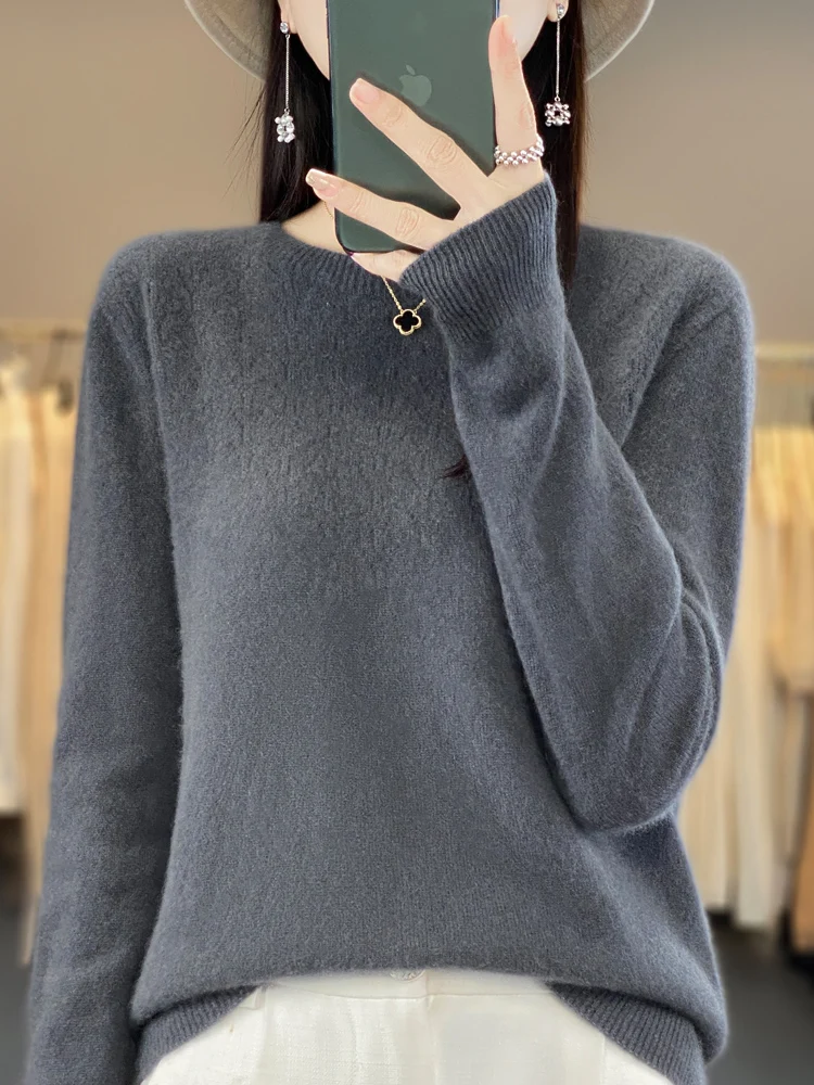 Long Sleeve Women Autumn Sweater O-neck Pullover 100% Merino Wool Hollow Casual Bottom Cashmere Knitwear Female Clothing Basic
Long Sleeve Women Autumn Sweater O-neck Pullover 100% Merino Wool Hollow Casual Bottom Cashmere Knitwear Female Clothing Basic
