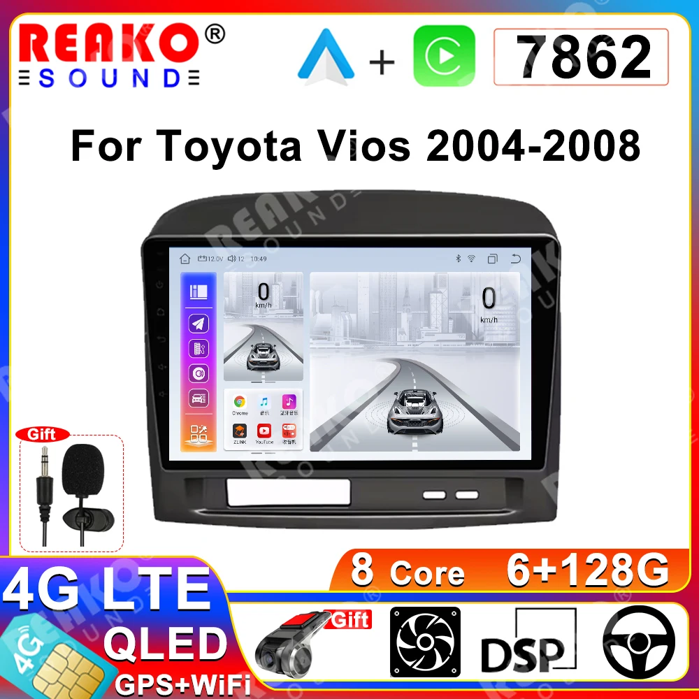 Автомобильный радиоприемник REAKOSOUND для Toyota Vios 2004-2008 4G стерео мультимедийный плеер Carplay Android автоматическая навигация GPS Android головное устройство
Автомобильный радиоприемник REAKOSOUND для Toyota Vios 2004-2008 4G стерео мультимедийный плеер Carplay Android автоматическая навигация GPS Android головное устройство