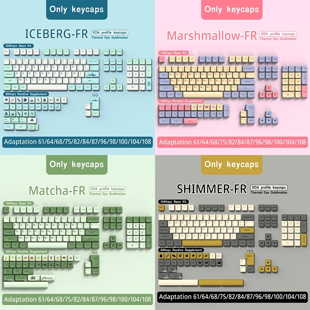 KYOMOT French Keyboard Keycaps White Style Cute Cat Ice Mint ISO PBT Dye Sub XDA Profile Key Caps for Game Mechanical Keyboard
KYOMOT French Keyboard Keycaps White Style Cute Cat Ice Mint ISO PBT Dye Sub XDA Profile Key Caps for Game Mechanical Keyboard