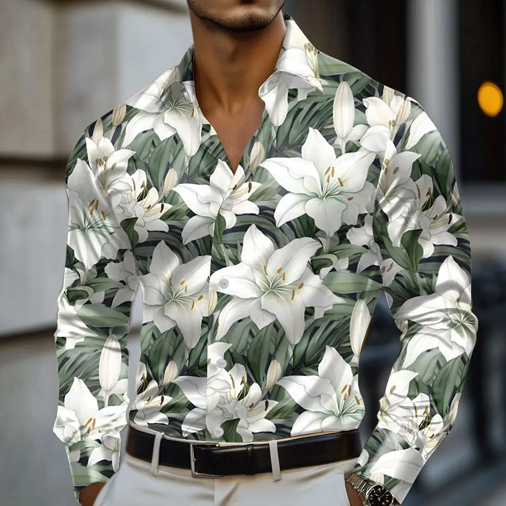 Men's Striped Floral Print Flowers Shirt Long Sleeve Fashion Casual Vacation Spring Fall Turndown 3D Print Button Up Shirts
Men's Striped Floral Print Flowers Shirt Long Sleeve Fashion Casual Vacation Spring Fall Turndown 3D Print Button Up Shirts