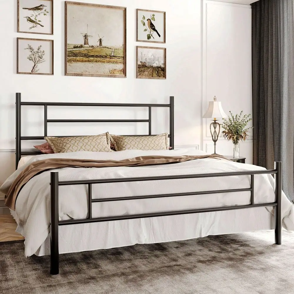 14 Inch Twin Full Queen King Size Metal Bed Frame With IronArt Headboard And Footboard, Under Bed Storage Space, Victorian Styl
14 Inch Twin Full Queen King Size Metal Bed Frame With IronArt Headboard And Footboard, Under Bed Storage Space, Victorian Styl