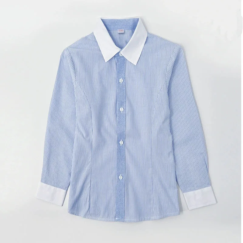 Casual Formal Children's Top Boys' Long Sleeve Cotton Shirts School Uniform Blue Striped Turn-Down Collar Performance Wear
Casual Formal Children's Top Boys' Long Sleeve Cotton Shirts School Uniform Blue Striped Turn-Down Collar Performance Wear