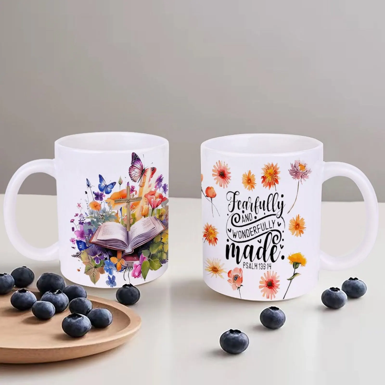 A Watercolor Painting Of Flowers, Butterflies, And An Open Book. Ceramic Coffee Mug Bible Verse Coffee Travel Mug, 330ml Cute Mu
A Watercolor Painting Of Flowers, Butterflies, And An Open Book. Ceramic Coffee Mug Bible Verse Coffee Travel Mug, 330ml Cute Mu