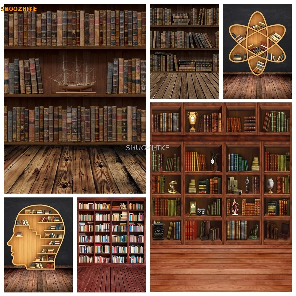 Vintage Bookshelf Photography Backdrop Wooden Bookcase Magic Books Library Back to School Adult Portrait Background Photo Studio
Vintage Bookshelf Photography Backdrop Wooden Bookcase Magic Books Library Back to School Adult Portrait Background Photo Studio