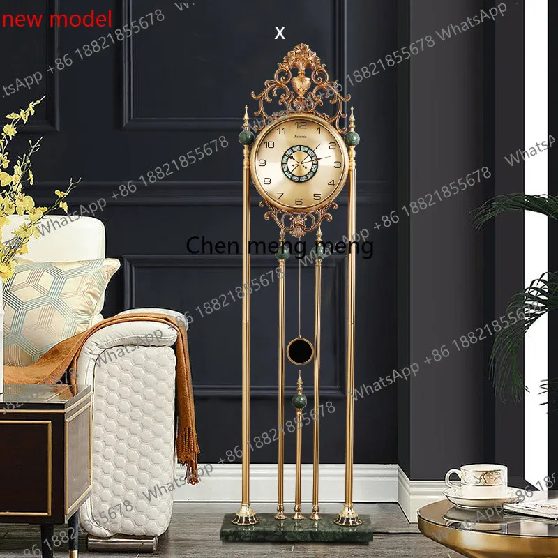 High-end atmospheric light luxury floor-to-ceiling clocks, American living room ornaments, villa luxury display standing clock
High-end atmospheric light luxury floor-to-ceiling clocks, American living room ornaments, villa luxury display standing clock