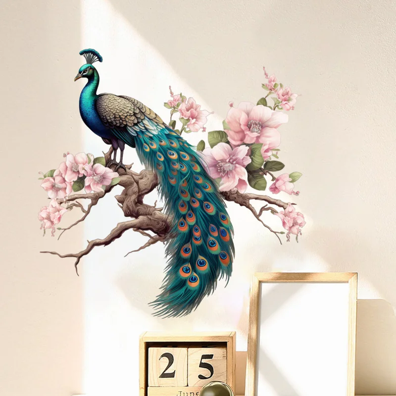 Bedroom Wall Stickers Painted Tree Branches Peony Flowers Peacock Decorations Living Room Bathroom Wall Decorations Self-Adhesiv
Bedroom Wall Stickers Painted Tree Branches Peony Flowers Peacock Decorations Living Room Bathroom Wall Decorations Self-Adhesiv