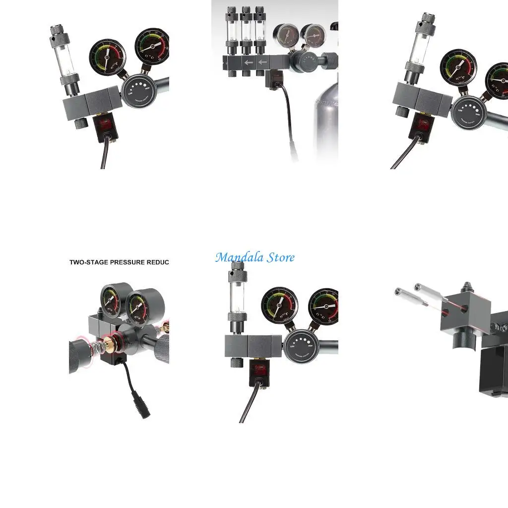 U2JC Aluminum Alloy CO2 Regulator Double Stage Pressure Adjustment Solenoid Valves for Multiple Gas Cylinders Fishtanks Use
U2JC Aluminum Alloy CO2 Regulator Double Stage Pressure Adjustment Solenoid Valves for Multiple Gas Cylinders Fishtanks Use