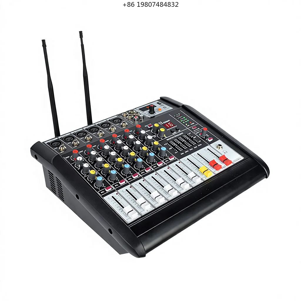 6-Channel Audio Mixing for Stage & Wedding 800W Professional Power Mixer Amplifier, Bluetooth PA System with DSP Reverb & EQ,
6-Channel Audio Mixing for Stage & Wedding 800W Professional Power Mixer Amplifier, Bluetooth PA System with DSP Reverb & EQ,