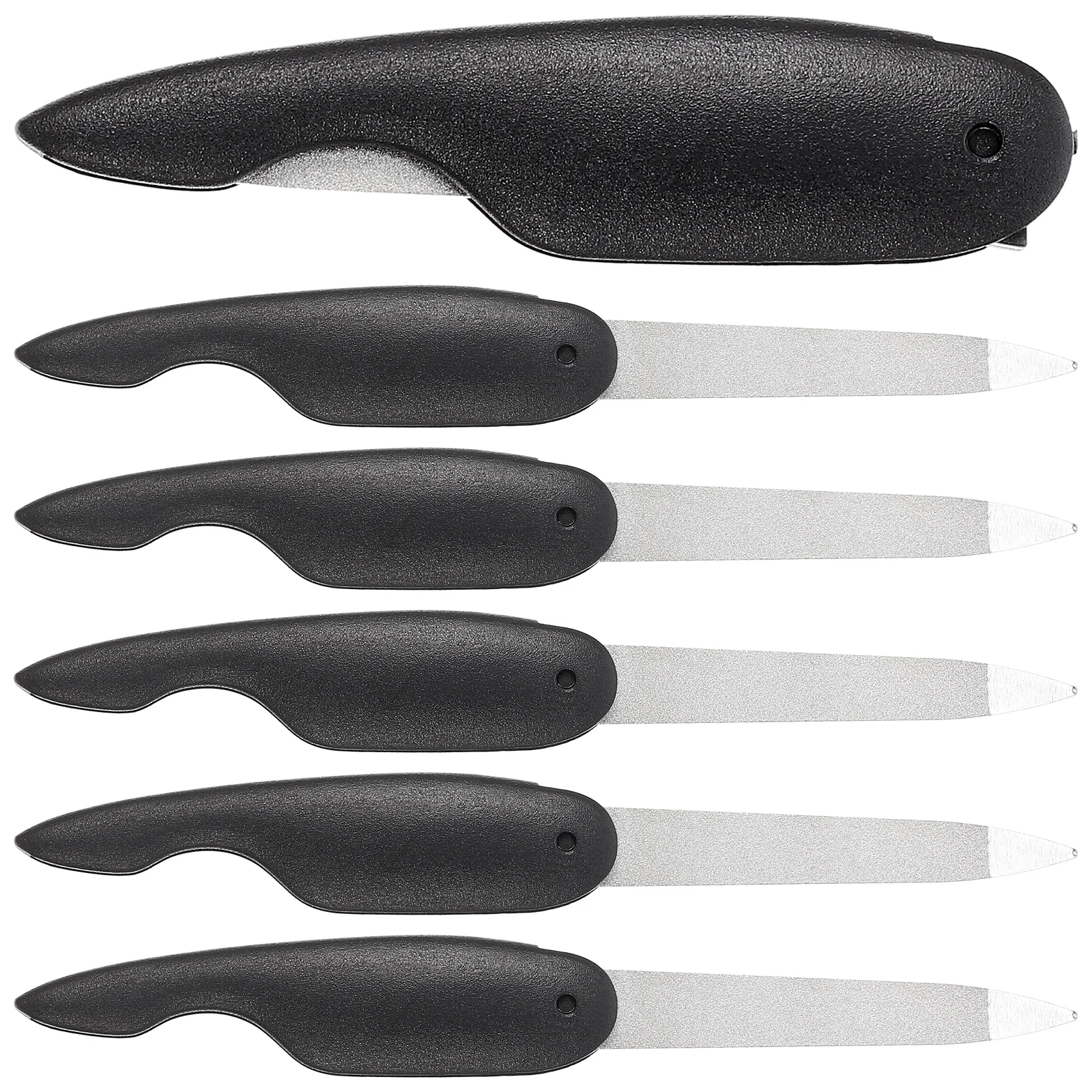 6pcs Nail File Manicure Tool Small Portable Toe Files Black Premium Material Durable Folding Design Practical Salon Supplies
6pcs Nail File Manicure Tool Small Portable Toe Files Black Premium Material Durable Folding Design Practical Salon Supplies