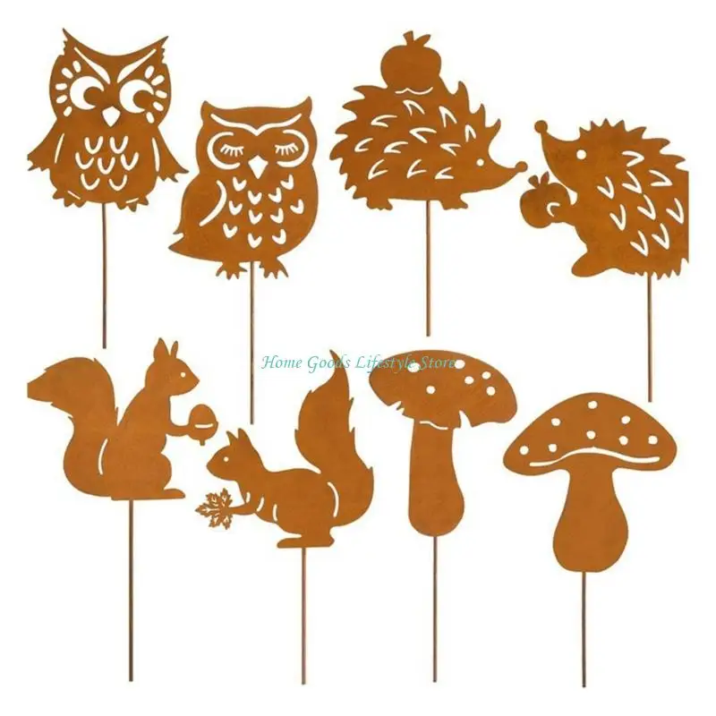 E74E 8Pcs Outdoor Decorative Rust Metal Outside Plant Decoration for Garden Plant
E74E 8Pcs Outdoor Decorative Rust Metal Outside Plant Decoration for Garden Plant