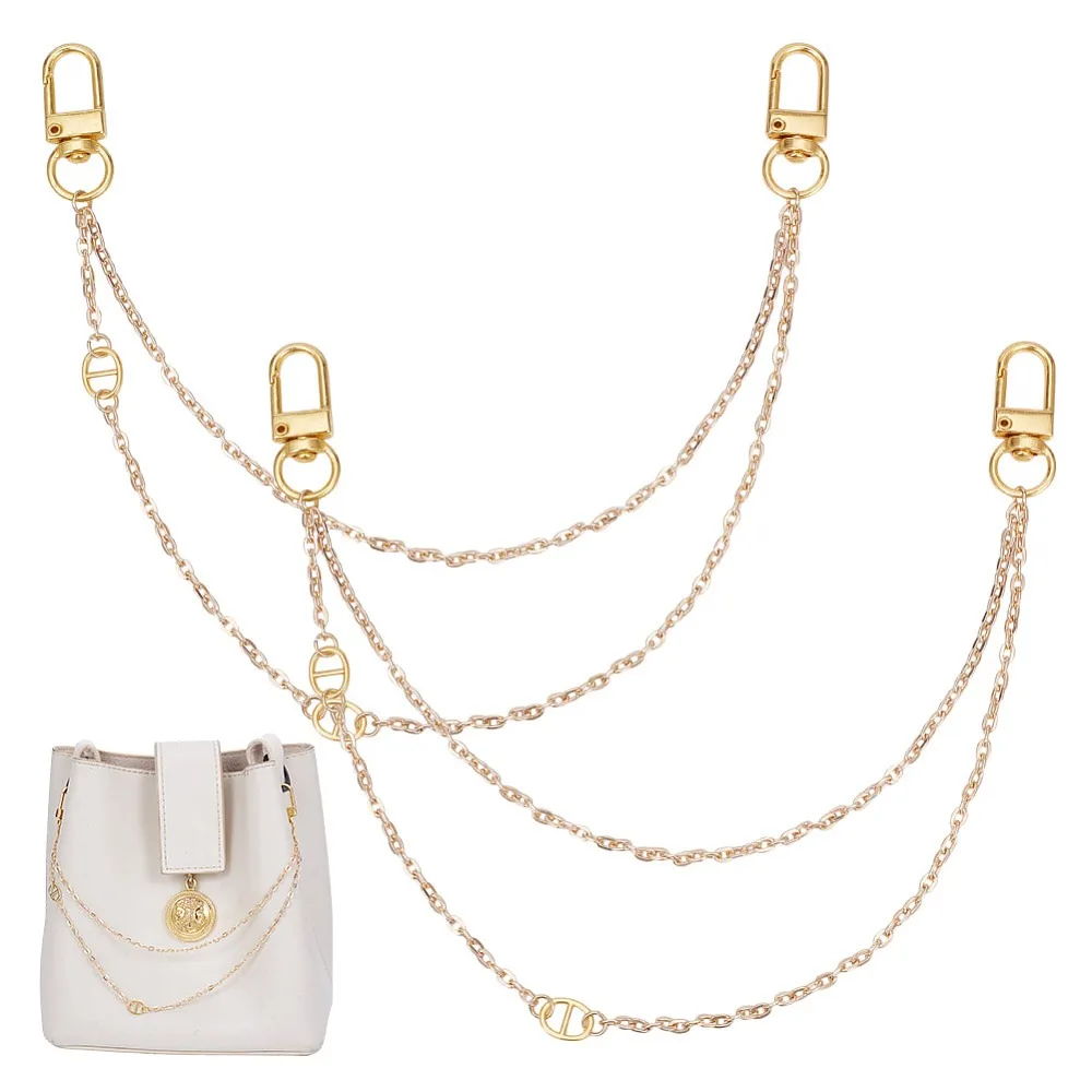 4Pcs Aluminum Cable Chain Pendant Decoration with Alloy Swivel Clasps Golden 295mm
4Pcs Aluminum Cable Chain Pendant Decoration with Alloy Swivel Clasps Golden 295mm