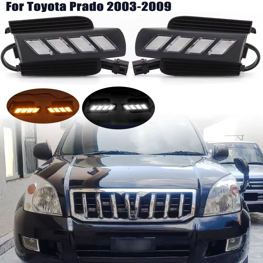1Pair DRL For Toyota Land Cruiser Prado 2003 2004 2005 2006 2007 2008 2009 LED Daytime Running Light Turn Signal Fog Lamp
1Pair DRL For Toyota Land Cruiser Prado 2003 2004 2005 2006 2007 2008 2009 LED Daytime Running Light Turn Signal Fog Lamp