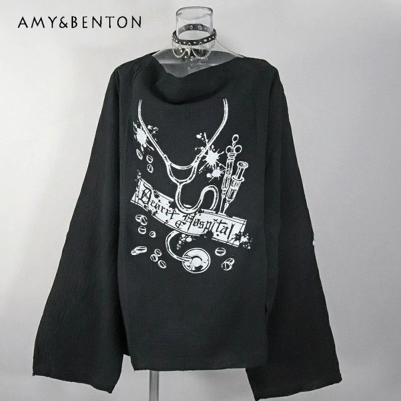 Japanese Dark Girl Two-dimensional Printing Long-sleeved Tops Graphic T Shirts Round Neck Casual Subculture Oversized T Shirt
Japanese Dark Girl Two-dimensional Printing Long-sleeved Tops Graphic T Shirts Round Neck Casual Subculture Oversized T Shirt