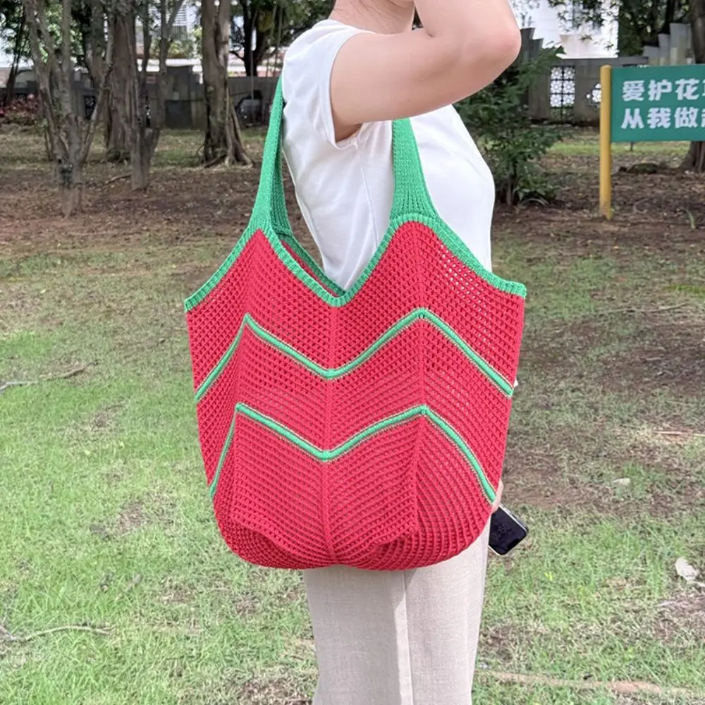 Богемная вязаная сумка на плечо, милая повседневная тканая сумка большой вместимости, просторная полая простая сумка для покупок, летняя 
Богемная вязаная сумка на плечо, милая повседневная тканая сумка большой вместимости, просторная полая простая сумка для покупок, летняя