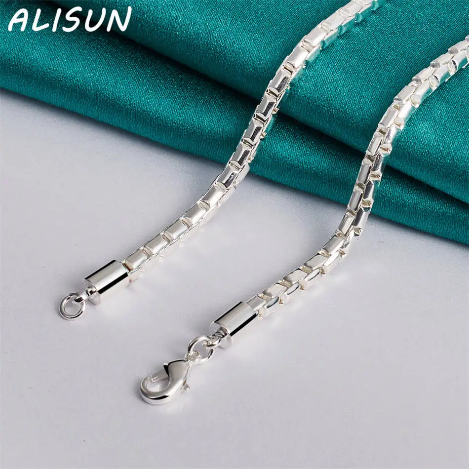 ALISUN 925 Sterling Silver 45cm 4mm Bone Chain Necklace For Women Men Charm Trend Birthday Gifts Fashion Party
ALISUN 925 Sterling Silver 45cm 4mm Bone Chain Necklace For Women Men Charm Trend Birthday Gifts Fashion Party