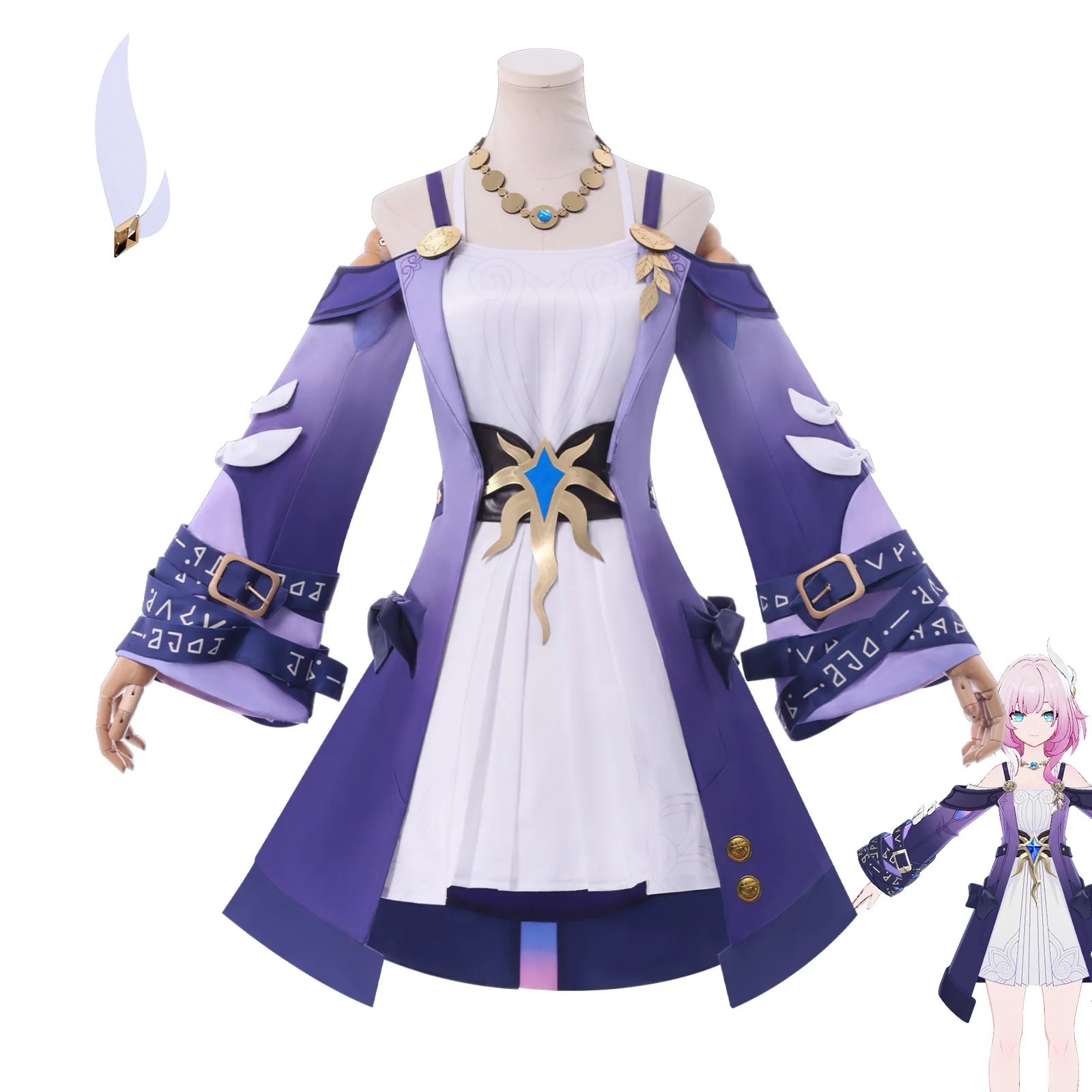 Cosplay Costume Of The Character Xilian From The Game "Bhāskara's Star Rail" In The "Bhāskara" Series, A 2D Anime Character 
Cosplay Costume Of The Character Xilian From The Game "Bhāskara's Star Rail" In The "Bhāskara" Series, A 2D Anime Character