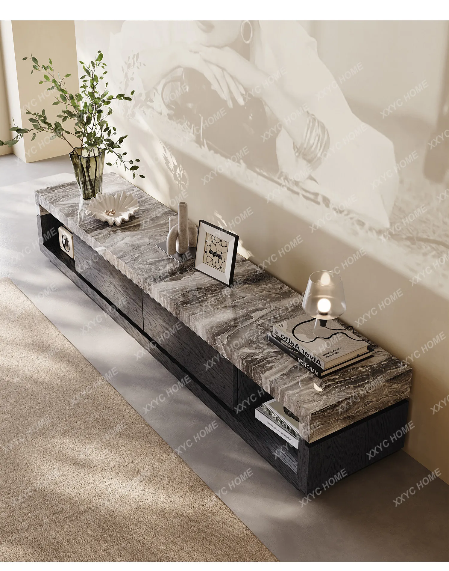 2026 new Italian minimalist marble TV storage locker integrated household
2026 new Italian minimalist marble TV storage locker integrated household