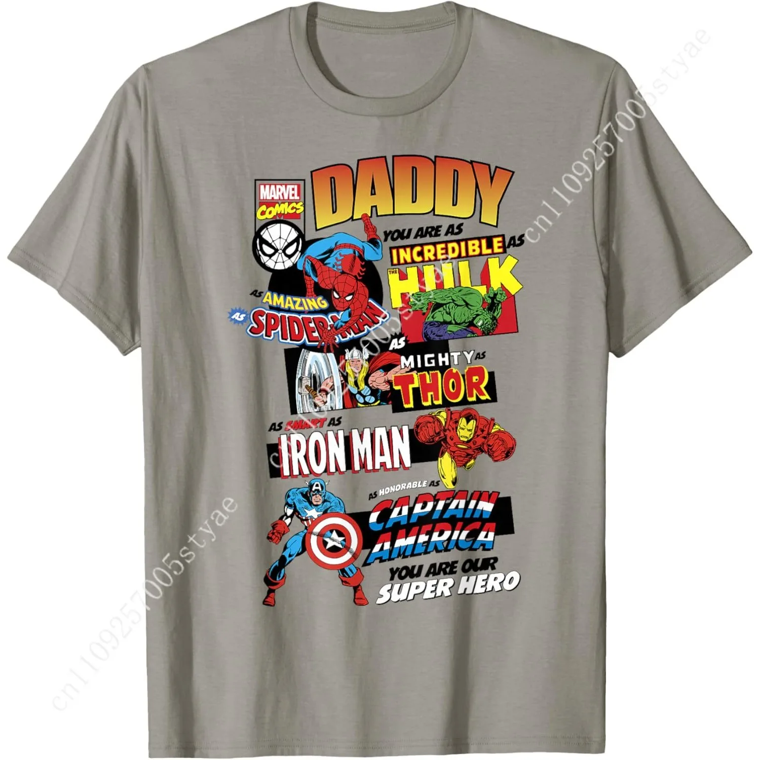 Marvel Avengers Father's Day Retro Comic Graphic Short Sleeve T-Shirt Cosplay
Marvel Avengers Father's Day Retro Comic Graphic Short Sleeve T-Shirt Cosplay