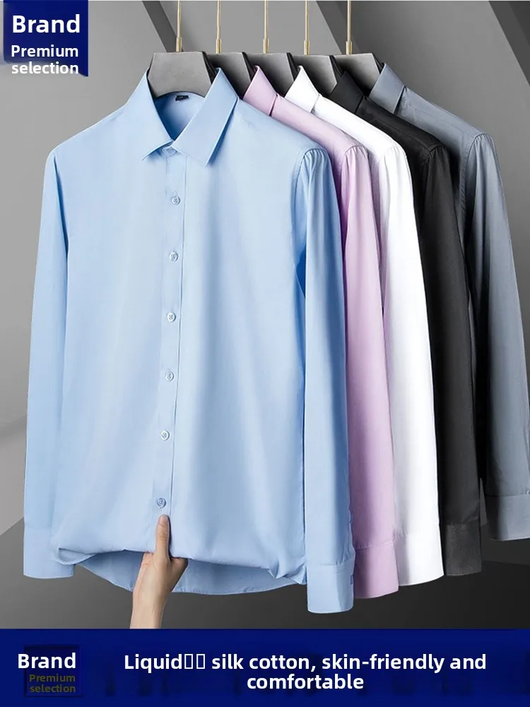 Silk-Like Cotton Long Sve irt for Men Sl Busin Casual Profional Faionable Waed Polyester 60% Cotton 40%
Silk-Like Cotton Long Sve irt for Men Sl Busin Casual Profional Faionable Waed Polyester 60% Cotton 40%