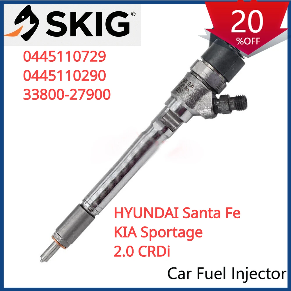 Suitable 3380027900 0445110126 0445110290 New Diesel Fuel Injector For HYUNDAI Santa Fe Tucson / KIA Sportage 2.0 CRDi
Suitable 3380027900 0445110126 0445110290 New Diesel Fuel Injector For HYUNDAI Santa Fe Tucson / KIA Sportage 2.0 CRDi