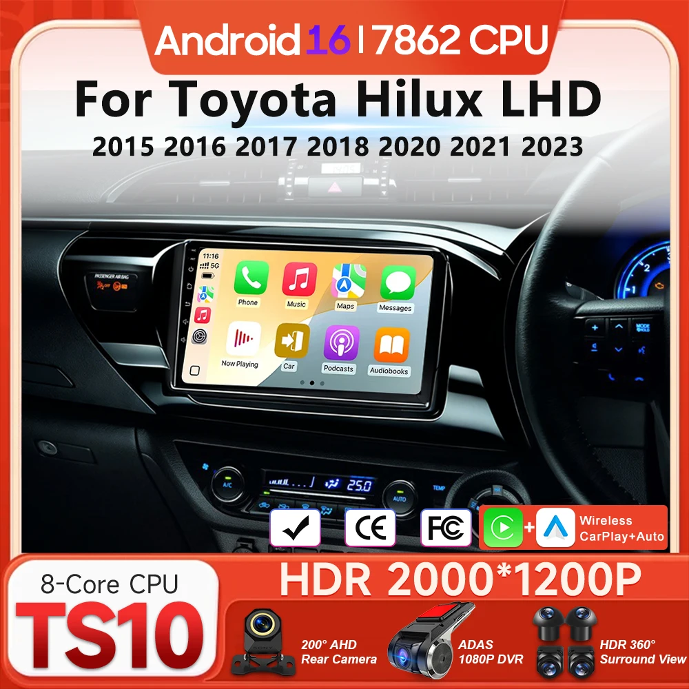 Автомагнитола Android 16 с аудиоэкраном для Toyota Hilux 2015-2023, видеоплеер, мультимедийная система, CarPlay, навигация GPS, DSP
Автомагнитола Android 16 с аудиоэкраном для Toyota Hilux 2015-2023, видеоплеер, мультимедийная система, CarPlay, навигация GPS, DSP