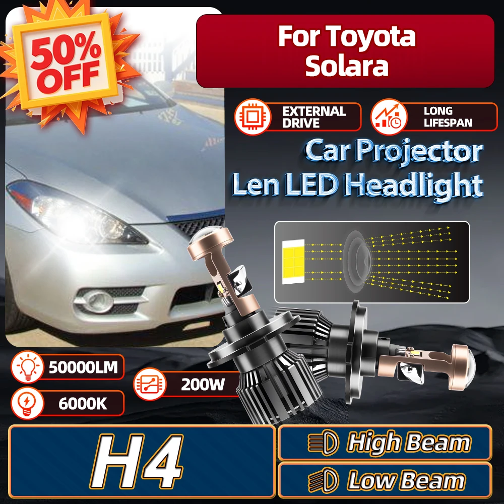 For Toyota Solara 1999 2000 2001 200W H4 Car Projector Len LED Headlight 50000LM Turbo High Low Beam Headlamp 12V Long Lifespan
For Toyota Solara 1999 2000 2001 200W H4 Car Projector Len LED Headlight 50000LM Turbo High Low Beam Headlamp 12V Long Lifespan