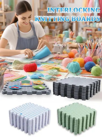 4Pcs/Set Foam Blocking Board with Grids Thick Foam Knitting Block Mat Reusable DIY  Knitting Crochet Blocking Board for Beginner