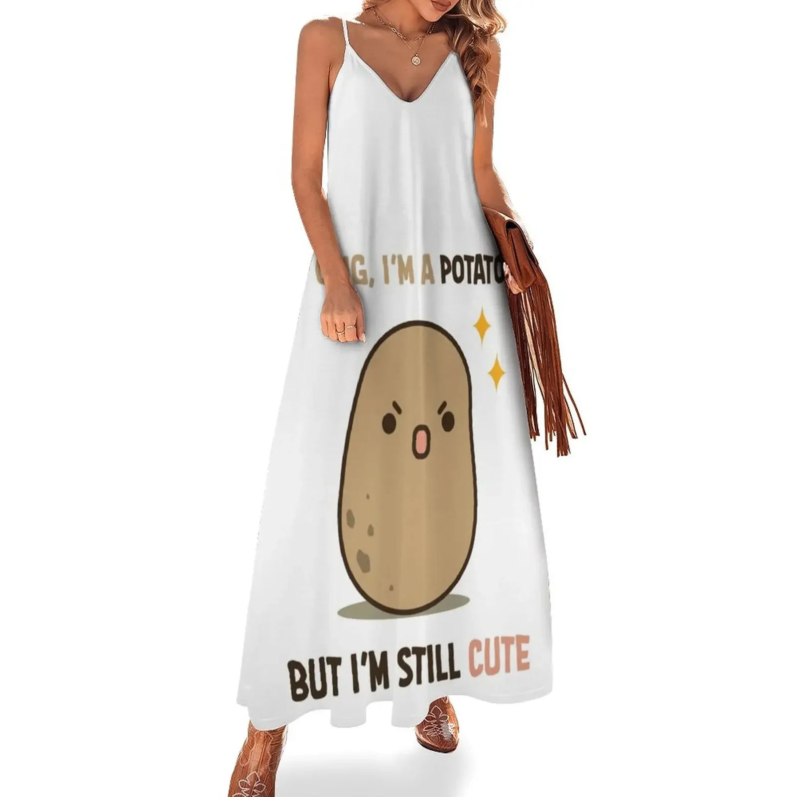 Cute potato is cute Sleeveless Dress elegant party dress for women 2025 Woman fashion Evening gown summer woman dress 2025
Cute potato is cute Sleeveless Dress elegant party dress for women 2025 Woman fashion Evening gown summer woman dress 2025