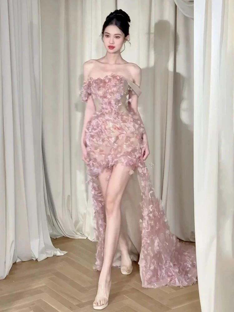 Pink One-oulder Evening Gown Sweet Bride-to-Be Engagement Welcome Luxury Toasting Dr Women Ele Mid-Waist Zipper Sle
Pink One-oulder Evening Gown Sweet Bride-to-Be Engagement Welcome Luxury Toasting Dr Women Ele Mid-Waist Zipper Sle
