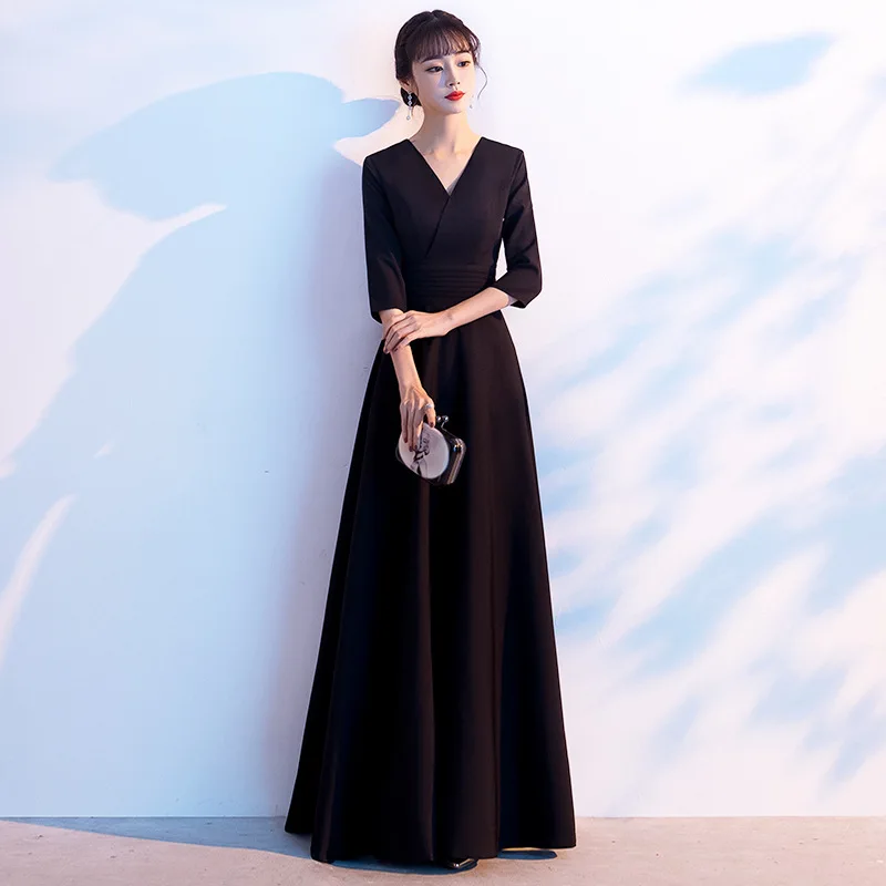 Black Temperament Youth Graduation Evening Dress Female High-end Banquet Host Long Performance Chorus Conductor Senior Dress
Black Temperament Youth Graduation Evening Dress Female High-end Banquet Host Long Performance Chorus Conductor Senior Dress