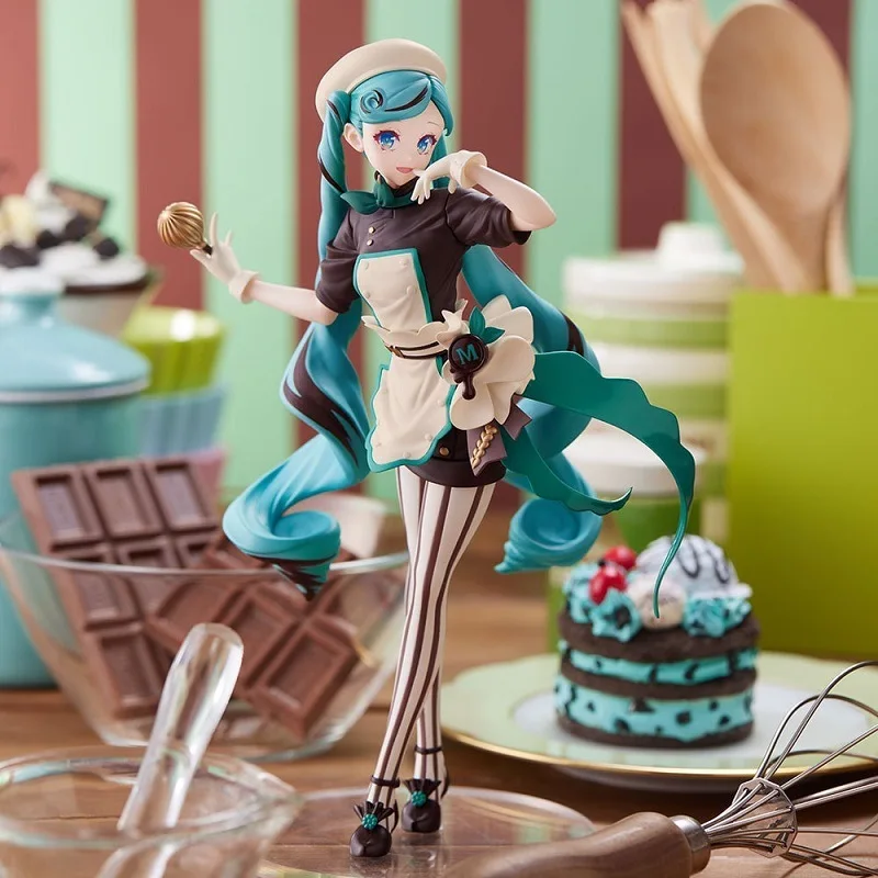 21cm Kawaii Hatsune Miku Dark Chocolate Pastry Master MIKU Figure Scenic Ornaments
21cm Kawaii Hatsune Miku Dark Chocolate Pastry Master MIKU Figure Scenic Ornaments