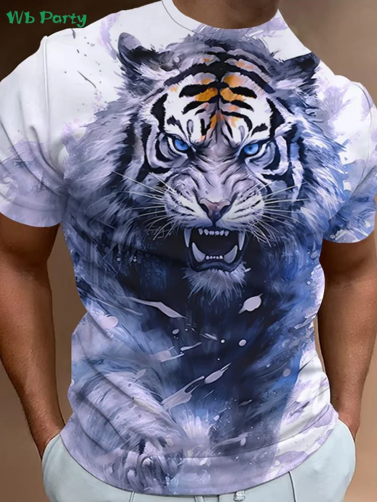 Tiger 3D Graphic T-Shirt Men's Summer Street Men's Tops Animal Sports Men's Short Sleeved Tee Fashion Round Neck Men's T-Shirt
Tiger 3D Graphic T-Shirt Men's Summer Street Men's Tops Animal Sports Men's Short Sleeved Tee Fashion Round Neck Men's T-Shirt