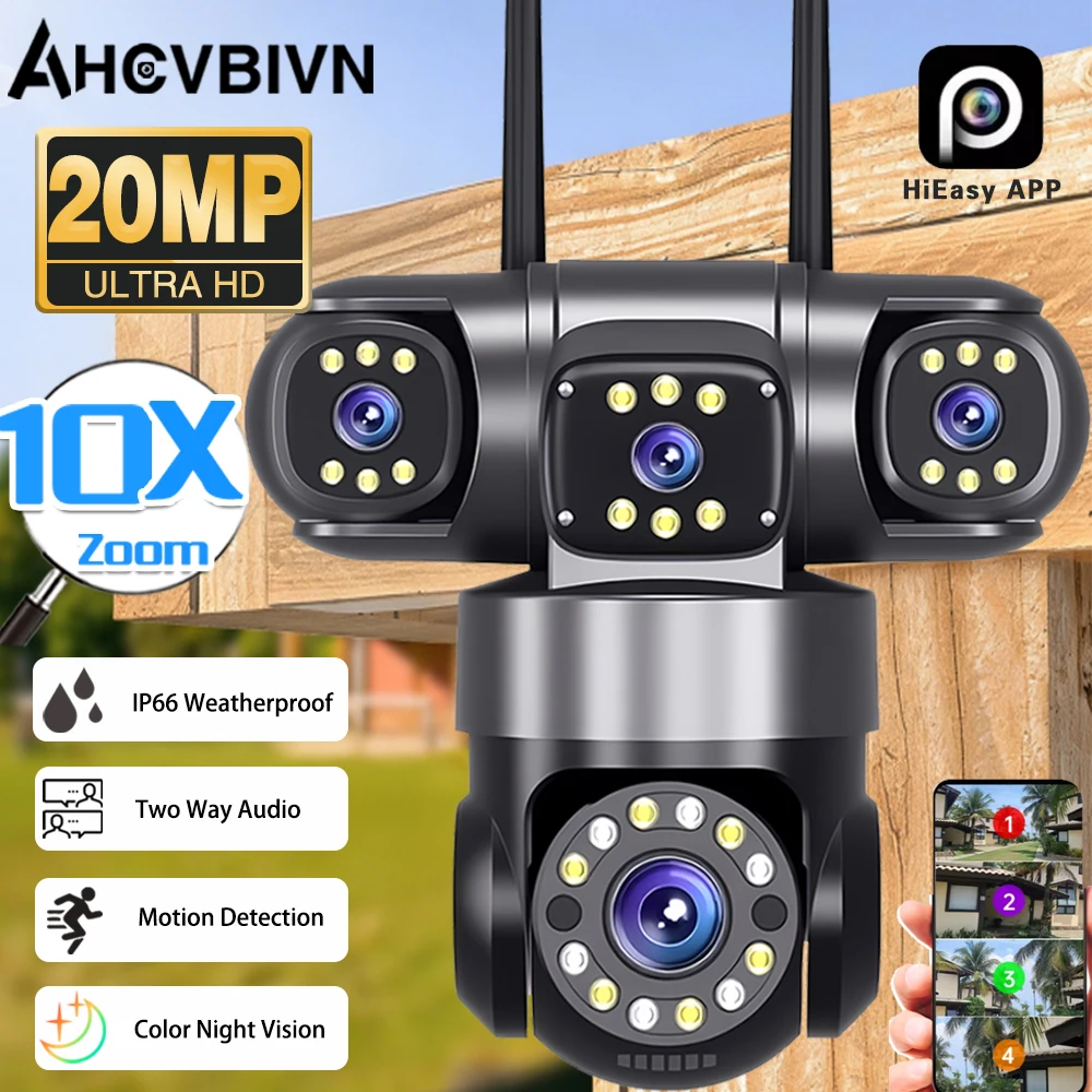 20 МП 10K HD WiFi PTZ IP-камера для улицы с четырьмя объективами и четырьмя экранами, видеонаблюдение, цветное ночное видение, водонепроницаемая камера видеонаблюдения
20 МП 10K HD WiFi PTZ IP-камера для улицы с четырьмя объективами и четырьмя экранами, видеонаблюдение, цветное ночное видение, водонепроницаемая камера видеонаблюдения