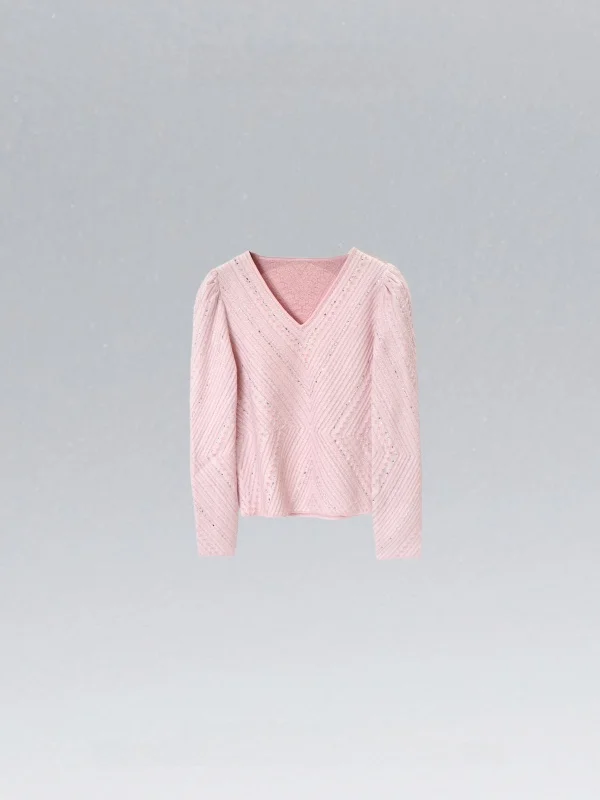 Женский шерстяной свитер Ele с V-образным вырезом и длинными рукавами, украшенный стразами, весенняя мода 2025 года
Женский шерстяной свитер Ele с V-образным вырезом и длинными рукавами, украшенный стразами, весенняя мода 2025 года