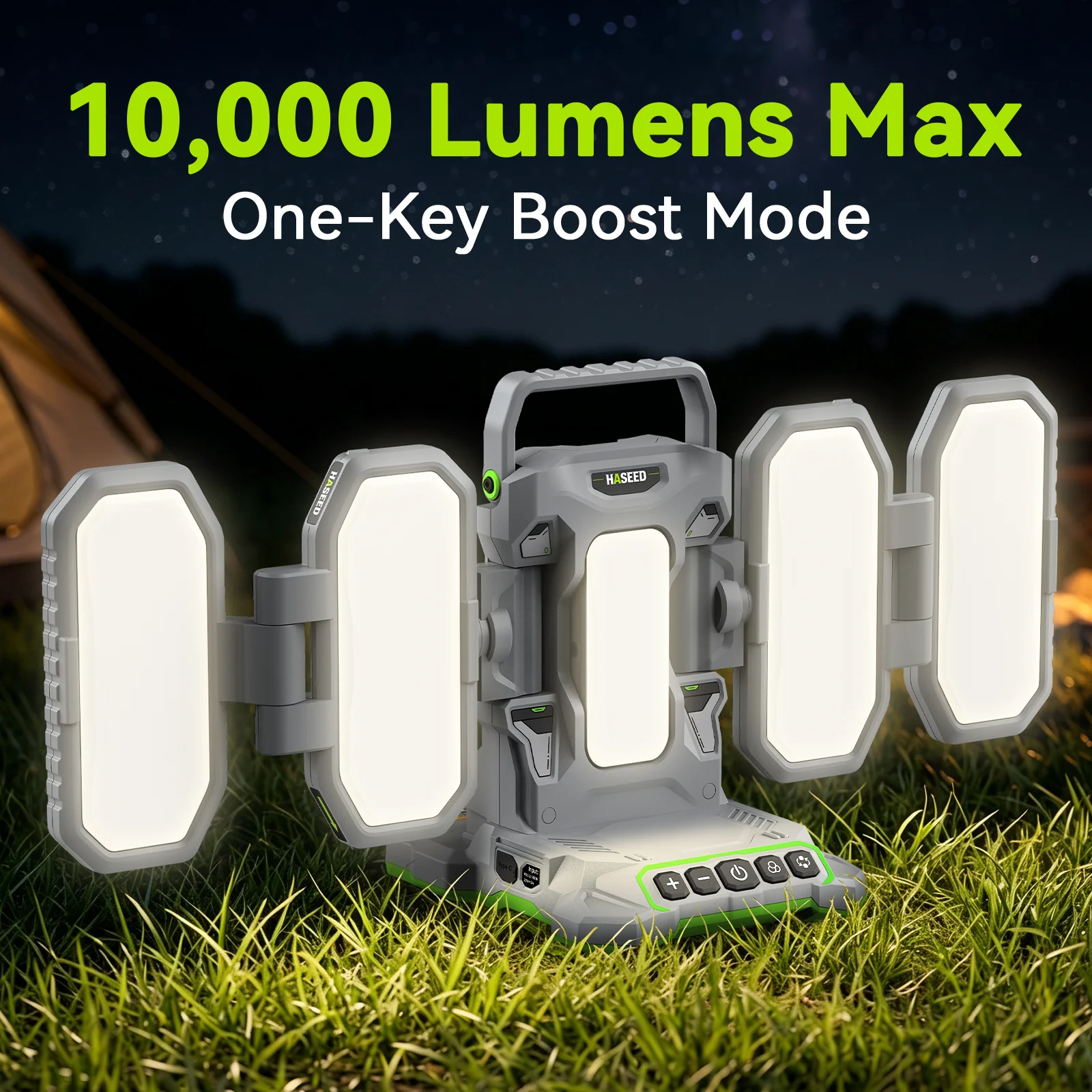 10000LM LED Work Light Compatible with Dewalt 20V, 360° Lighting, Adjustable Brightness/CCT, Battery/Type-C Powered & 2 Outputs for Construction Camping
10000LM LED Work Light Compatible with Dewalt 20V, 360° Lighting, Adjustable Brightness/CCT, Battery/Type-C Powered & 2 Outputs for Construction Camping