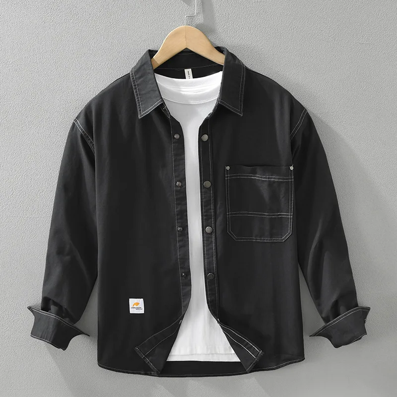 Весенне-осенний тренд, новая простая рабочая одежда, свободная и универсальная повседневная рубашка, мужская однотонная рубашка с длинными рукавами JJ445
Весенне-осенний тренд, новая простая рабочая одежда, свободная и универсальная повседневная рубашка, мужская однотонная рубашка с длинными рукавами JJ445