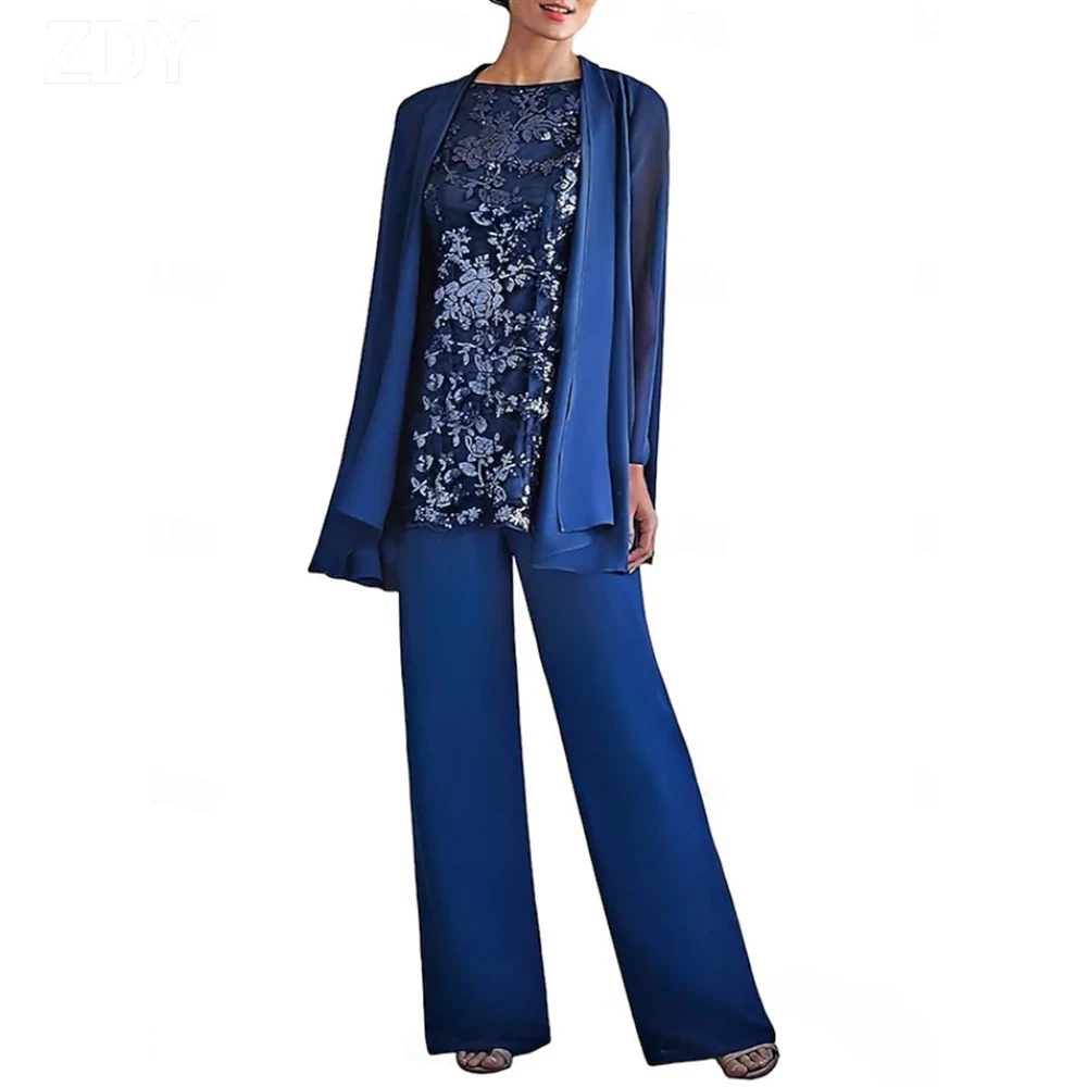 Customized 3 Pieces Pantsuits Elegant Long Mother of the Bride Dresses Chiffon Floor-Length Wedding Guest Party Groom Dress 2025
Customized 3 Pieces Pantsuits Elegant Long Mother of the Bride Dresses Chiffon Floor-Length Wedding Guest Party Groom Dress 2025