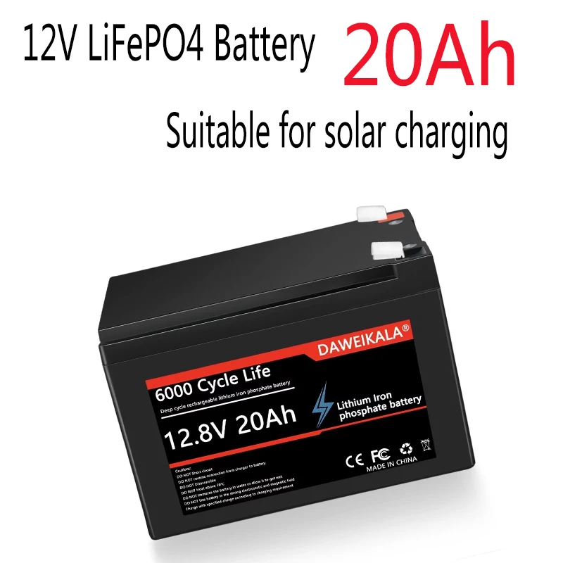 12V 20Ah Lithium Battery LiFePO4 DeepCycle Rechargeable Battery For Solar Wind Power Marine Fish Finder Ride-on Toy 
12V 20Ah Lithium Battery LiFePO4 DeepCycle Rechargeable Battery For Solar Wind Power Marine Fish Finder Ride-on Toy