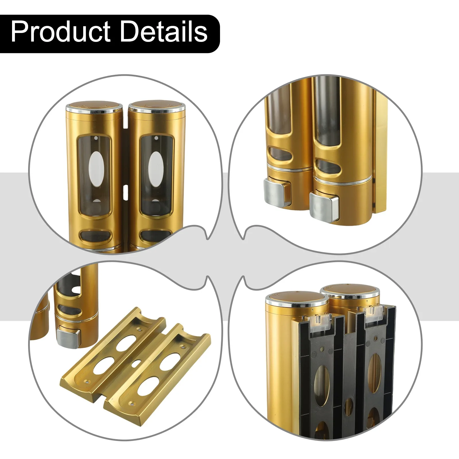 Дозатор для мыла с двойной головкой, настенный дозатор для шампуня для ванны, геля для душа, удобные универсальные аксессуары для ванной комнаты
Дозатор для мыла с двойной головкой, настенный дозатор для шампуня для ванны, геля для душа, удобные универсальные аксессуары для ванной комнаты
