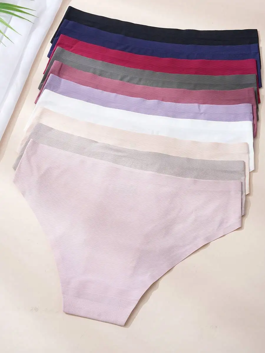 10 Pack Seamless Womens Cheeky Bikini Panties Breathable Silk Touch No Show Briefs
10 Pack Seamless Womens Cheeky Bikini Panties Breathable Silk Touch No Show Briefs